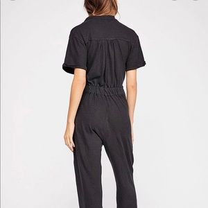 Free people charcoal jumpsuit